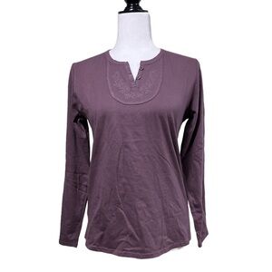 🆕 Woolrich Embroidered Long Sleeve in Eggplant